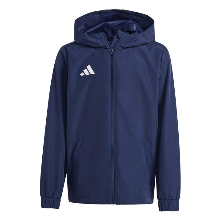 Adidas Boys Blue Kids' Entrada 26 Water And Wind Resistant Rain Anorak in Size 9 - 10 Years, Sports Direct