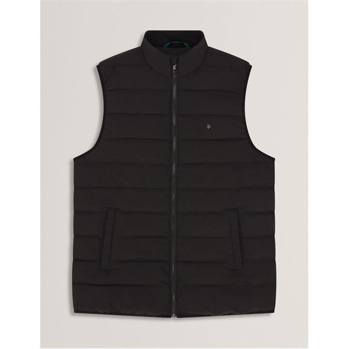 Ted Baker Men's Black Lightweight Quilted Gilet in Size M, Sports Direct