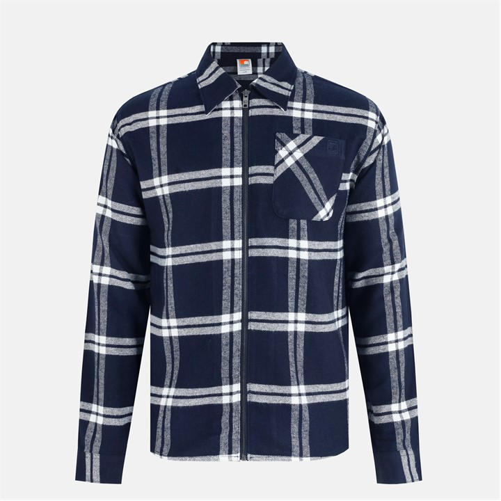 Soulcal Men' Blue Soul Check Tailored Fit Overshirt in Size S, Sports Direct