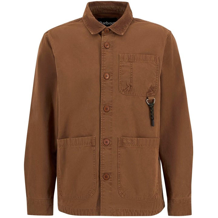 Barbour Men's Brown Bowland Overshirt in Size L, Sports Direct