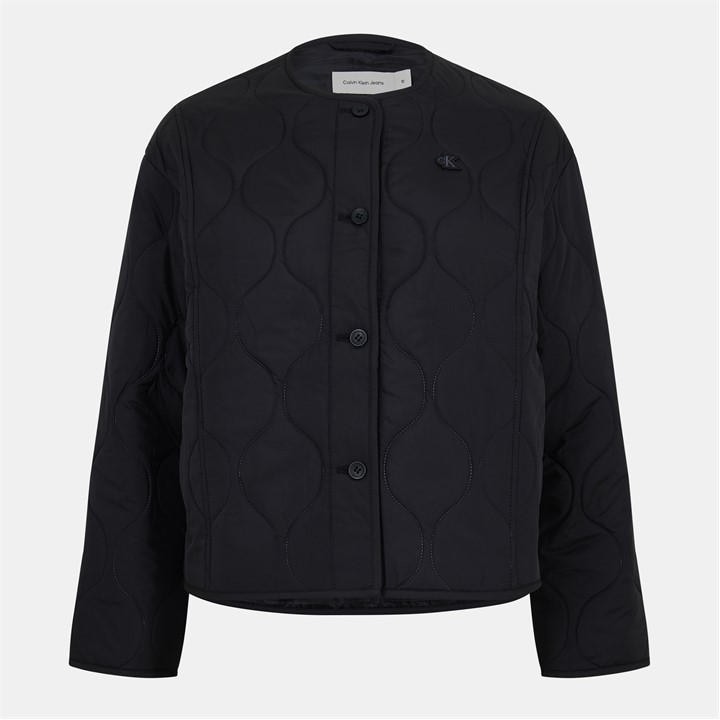 Calvin Klein Jeans Girls Black Kids' Quilted Jacket in Size 14 - 16 Years, Sports Direct