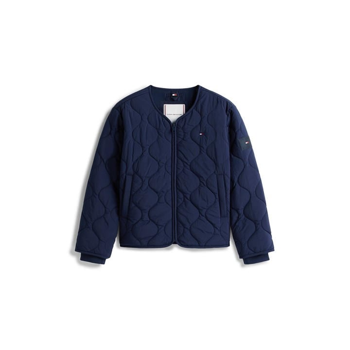 Tommy Hilfiger Girls Blue Kids' Quilted Jacket in Size 14 - 16 Years, Sports Direct