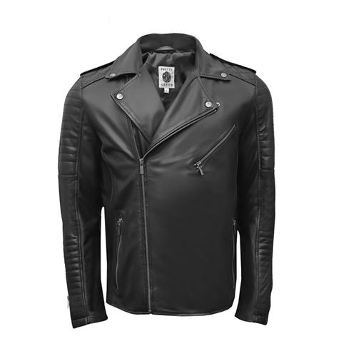 Pretty Green - Mens Genuine Sheepskin Leather Biker Jacket