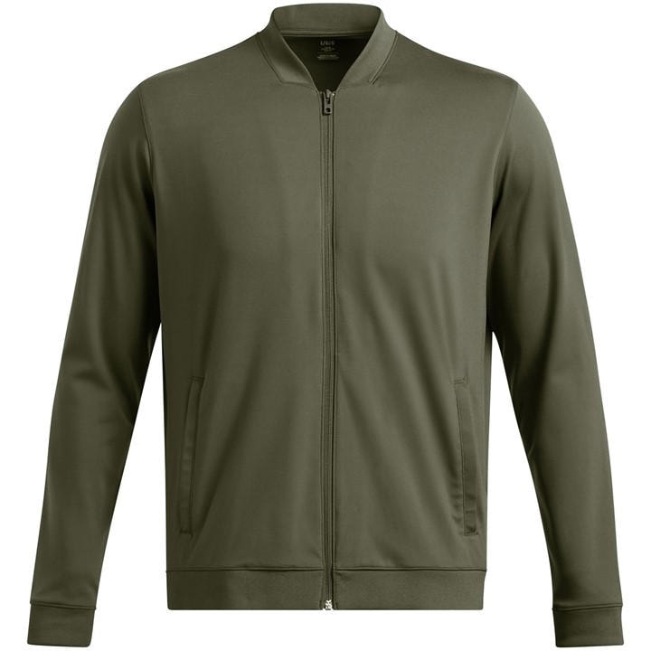 Under Armour Men's Green Meridian Bomber Four-Way Stretch Moisture-Wicking Performance Training Jacket in Size L, Sports Direct
