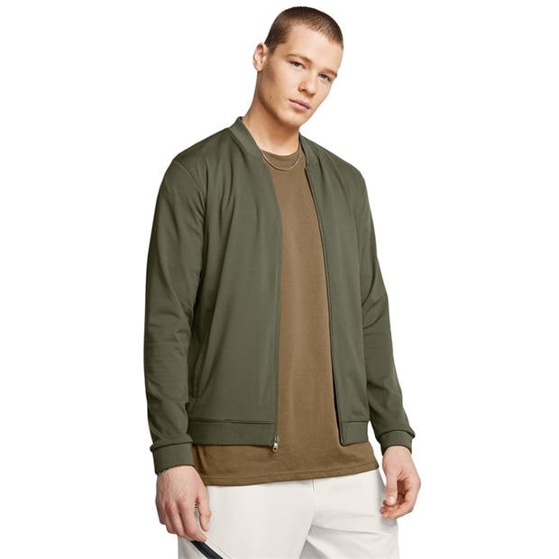 Green - Under Armour - Men's Meridian Bomber Four-Way Stretch Moisture-Wicking Performance Training Jacket