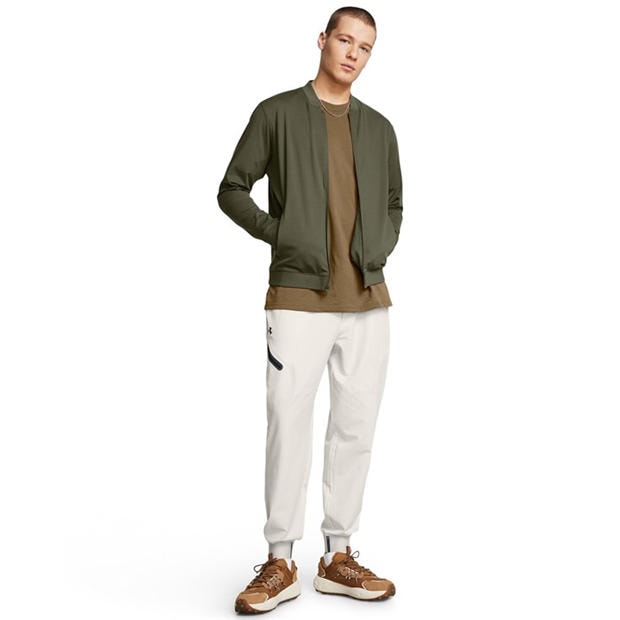 Green - Under Armour - Men's Meridian Bomber Four-Way Stretch Moisture-Wicking Performance Training Jacket