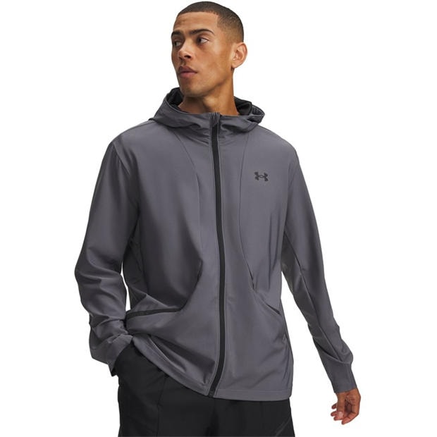 Gray / Black - Under Armour - Men's Unstoppable Woven Performance Training Jacket
