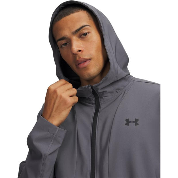 Gray / Black - Under Armour - Men's Unstoppable Woven Performance Training Jacket