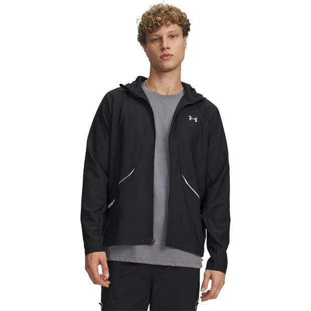 Black/Silver - Under Armour - Men's Unstoppable Woven Performance Training Jacket