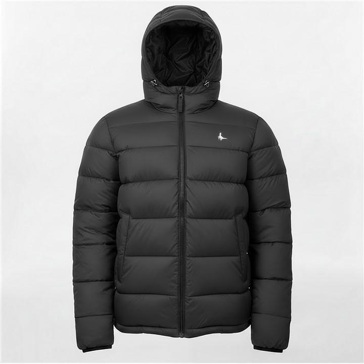 Jack Wills Men's Grey Kershaw Water Resistant Synthetic Fill Short Puffer Jacket in Size 2XL, Sports Direct
