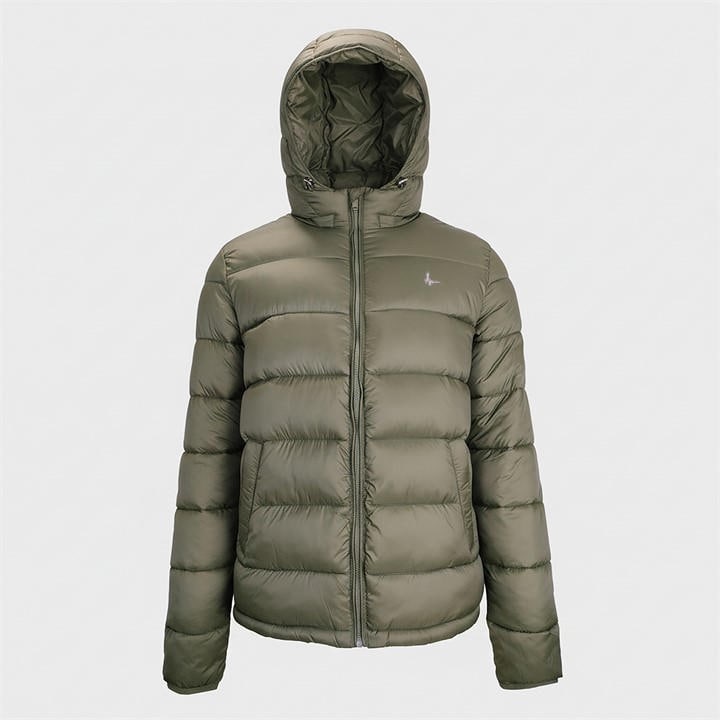 Jack Wills Men's Green Kershaw Water Resistant Synthetic Fill Short Puffer Jacket in Size M, Sports Direct