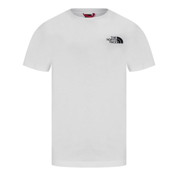 The North Face Boys White Simple Dome Regular Fit T-Shirt  in Size 13 - 14 Years, Sports Direct
