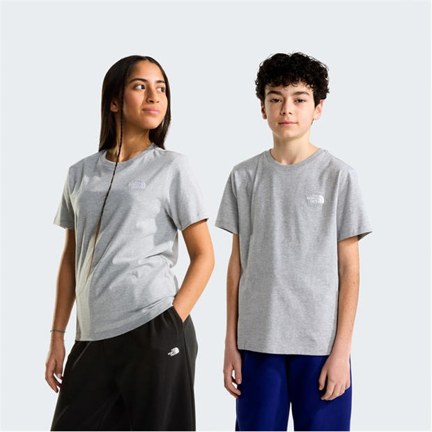 Grey Hthr CQO - The North Face - Simple Dome Regular Fit T-Shirt Juniors