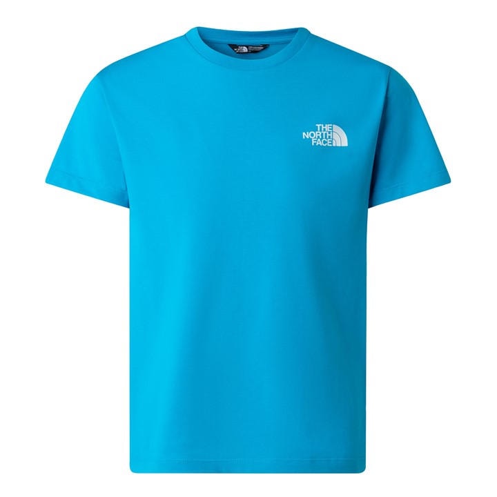 The North Face Boys Blue Simple Dome Regular Fit T-Shirt  in Size L, Sports Direct