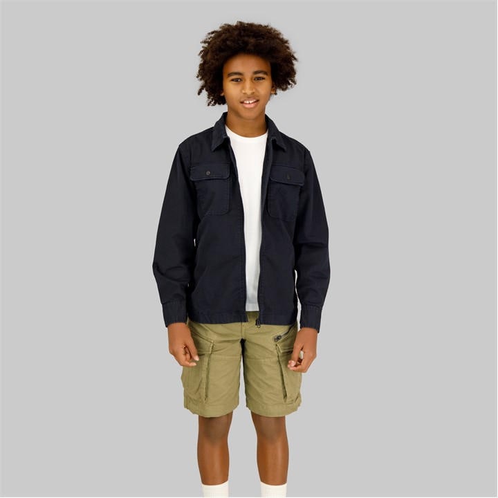 G Star Boys Blue Kids' Zip-Through Overshirt in Size 8 - 9 Years, Sports Direct