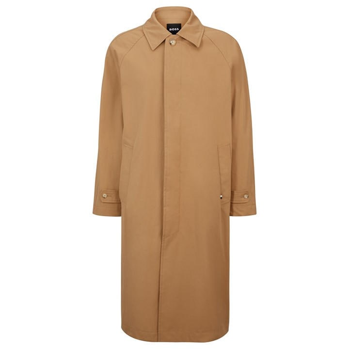 Boss Men' Beige C Cam Mac Overcoat in Size S, Sports Direct