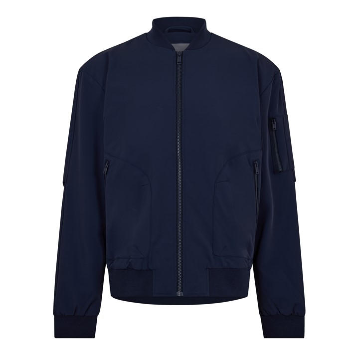 Guess Men' Blue Achille Bomber Jacket in Size S, Sports Direct
