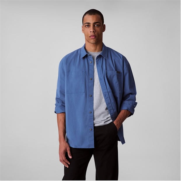 Calvin Klein Jeans Men's Relaxed Chambray Cotton Long Sleeve