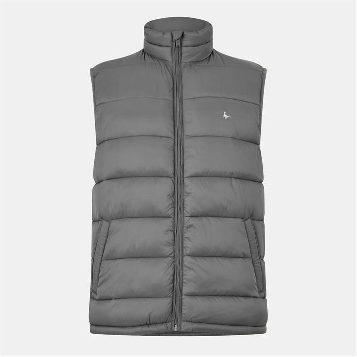 Jack Wills Men's Grey Kershaw Lightweight Water Resistant Puffer Gilet in Size M, Sports Direct