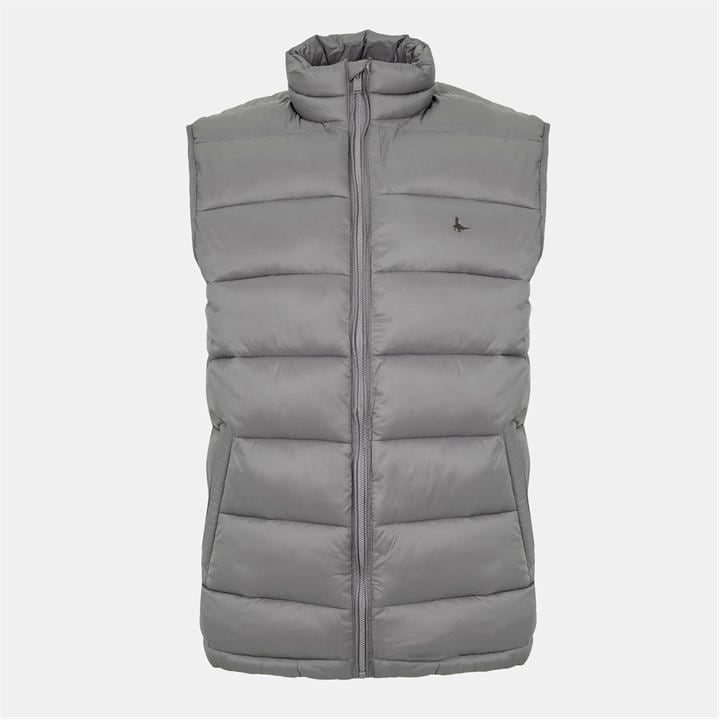 Jack Wills Men's Grey Kershaw Lightweight Water Resistant Puffer Gilet in Size XS, Sports Direct