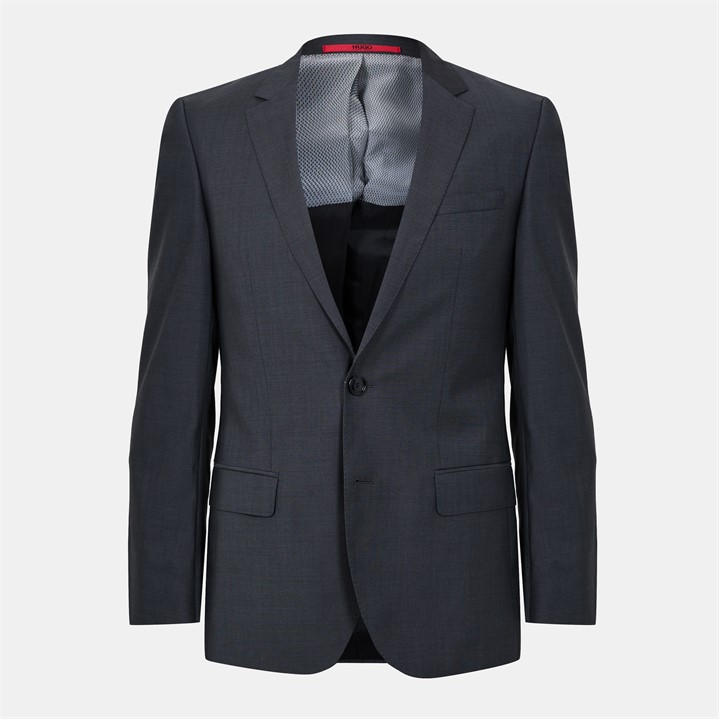 Hugo Men' Grey Structured Blazer in Size S, Sports Direct