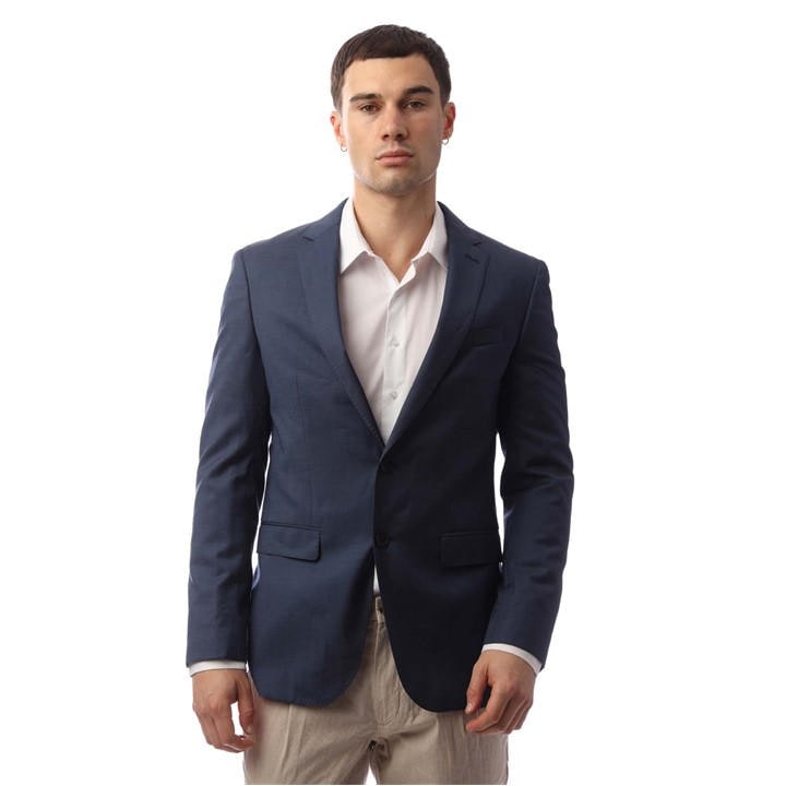Boss Men' Blue Novan6 Blazer in Size S, Sports Direct