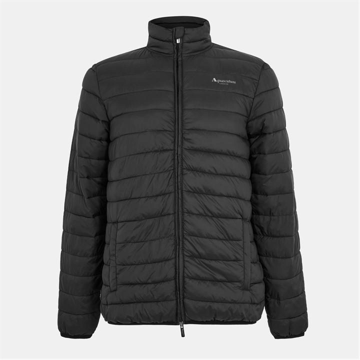 Aquascutum Men's Black Long Sleeve Medium Puffer Jacket in Size XL, Sports Direct