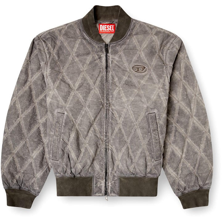 Diesel Men' Grey Quilted Jacket in Size S, Sports Direct