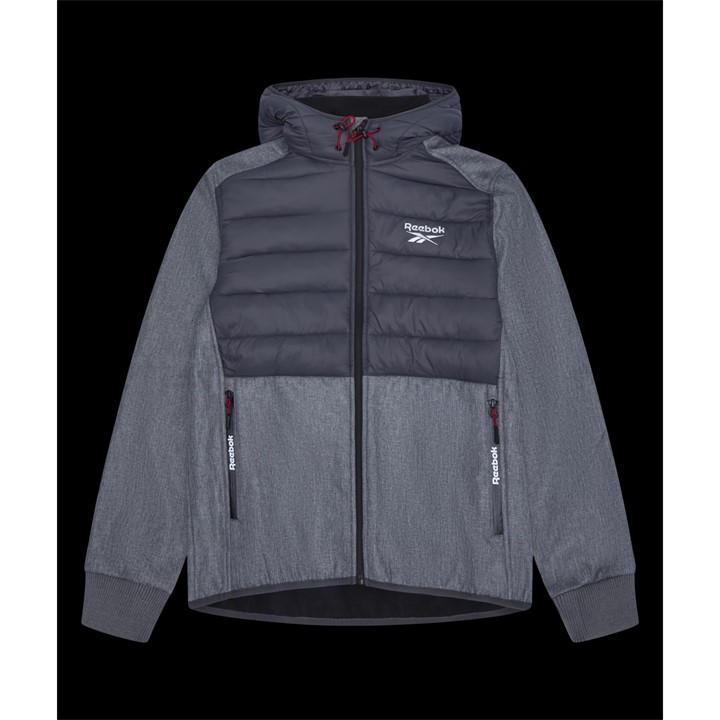 Reebok Men's Grey Water-Resistant Rain Anorak in Size XL, Sports Direct