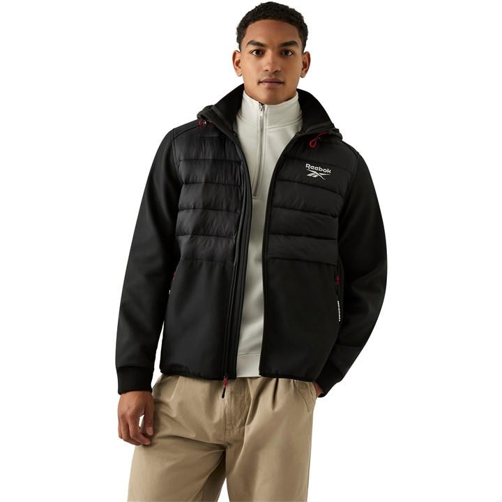 Reebok Men's Black Water-Resistant Rain Anorak in Size L, Sports Direct