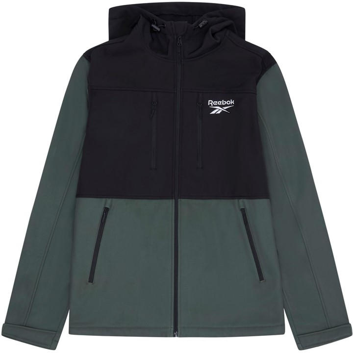 Reebok Men' Green Windrunner Water-Resistant Windbreaker in Size S, Sports Direct