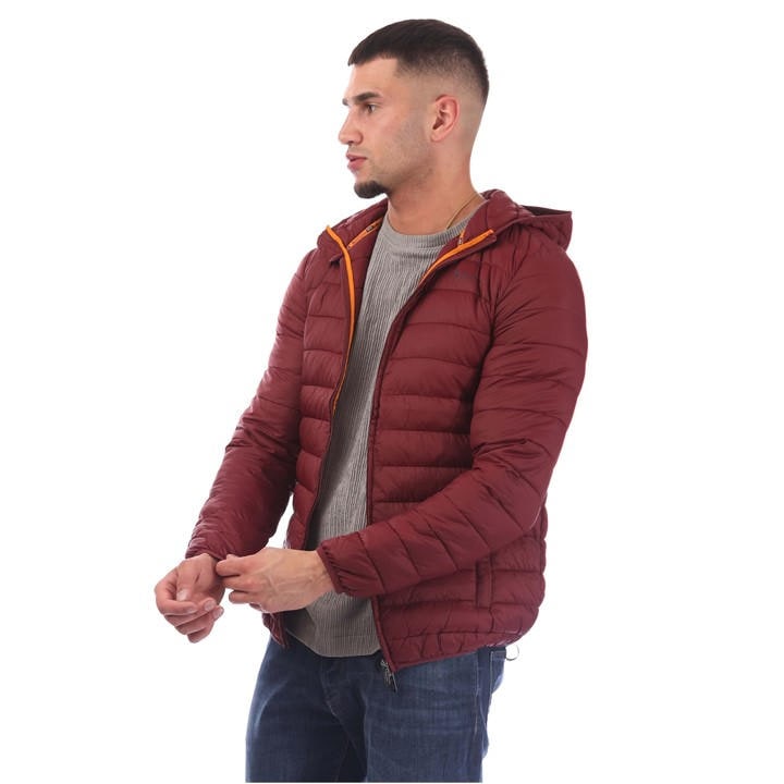 Aquascutum Men's Blue Hooded Hip Length Long Sleeve Medium Puffer Jacket in Size M, Sports Direct