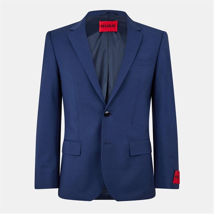Hugo Men's Blue Henry Flex Single-Breasted Suit Jacket in Size 38 R, Sports Direct