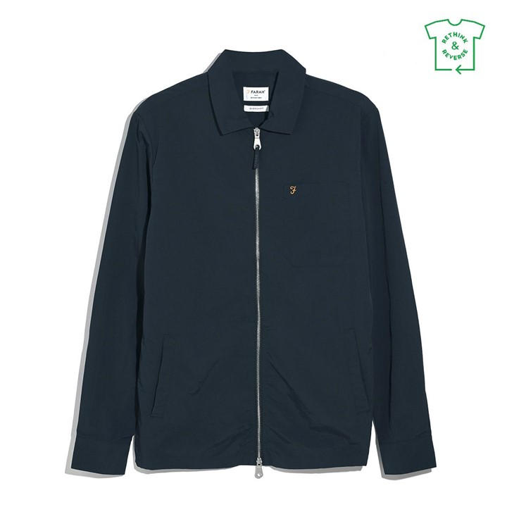 Farah Men's Blue Overshirt in Size M, Sports Direct