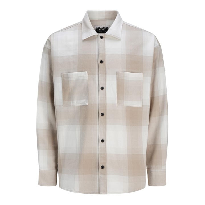 Jack And Jones Men's Beige Darren Structured Overshirt in Size 2XL, Sports Direct