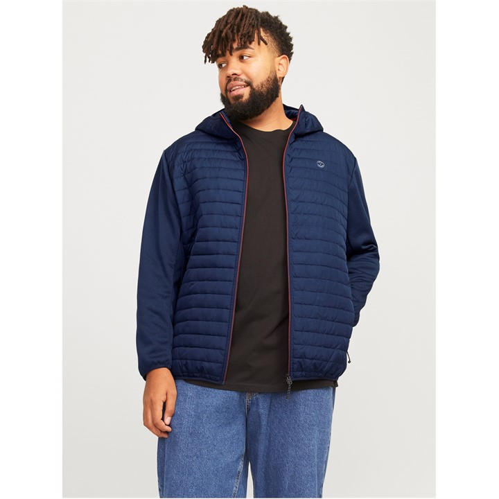 Jack And Jones Men's Blue + Quilted Jkt 2XL