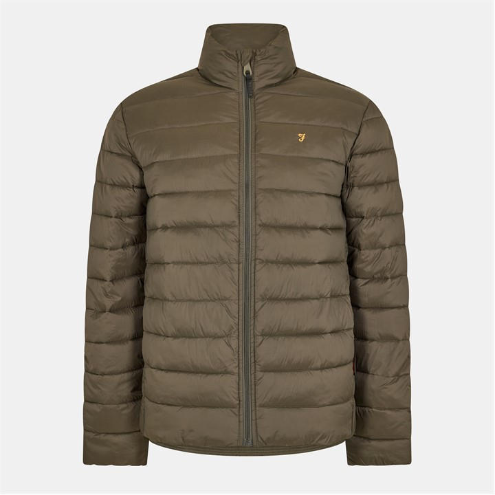 Farah Men's Green Joel Quilted Jacket in Size XL, Sports Direct