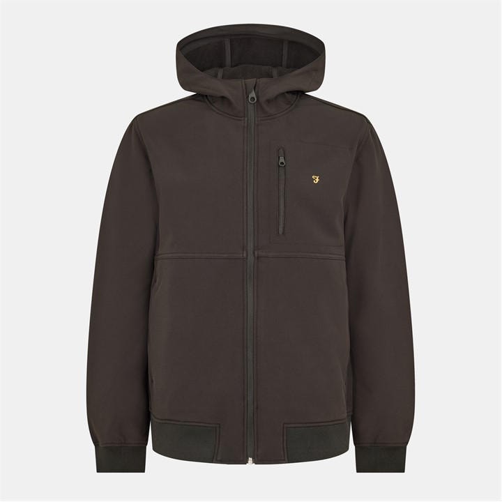 Farah Men's Black Rudd Softshell Windproof Windbreaker in Size XL, Sports Direct