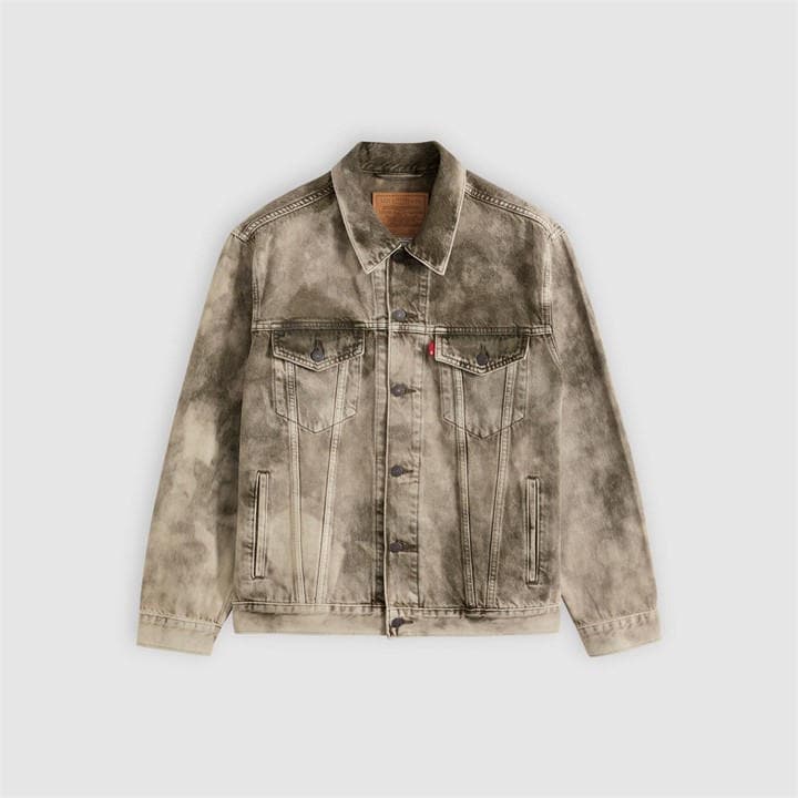 Levis Men's Brown Trucker Camo Relaxed Fit Denim Jacket in Size M, Sports Direct