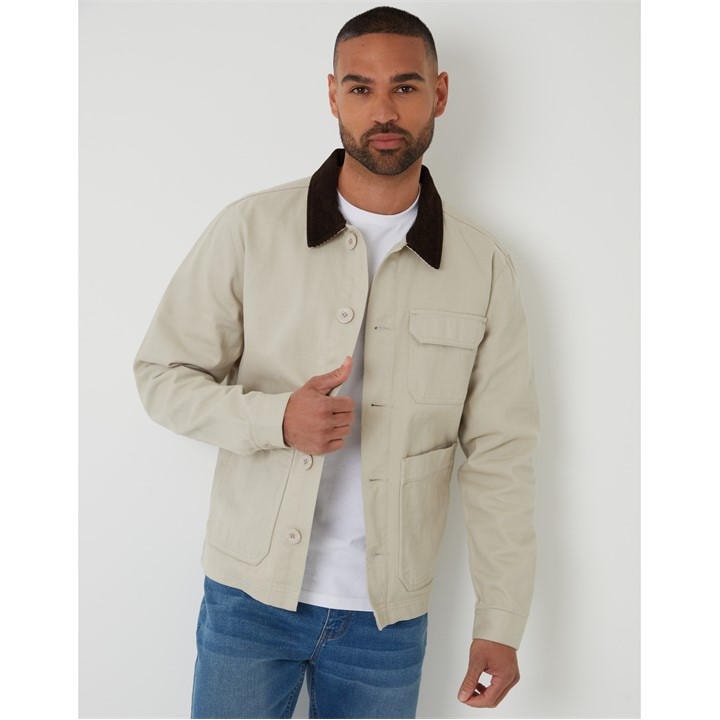 Threadbare Men's Stine Insulated Hooded Parka Neutral Medium - Image 2