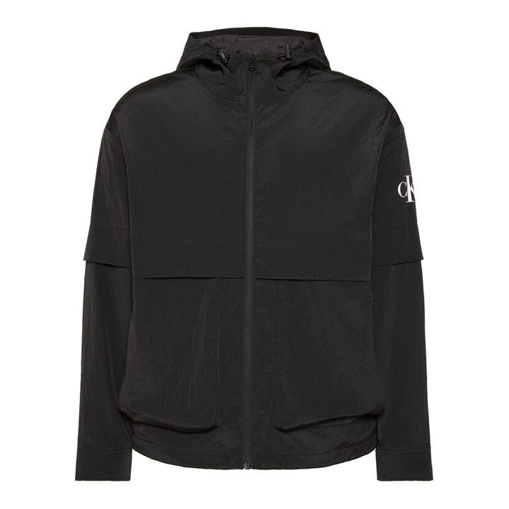 Calvin Klein Jeans Men's Black Windbreaker in Size 2XL, Sports Direct