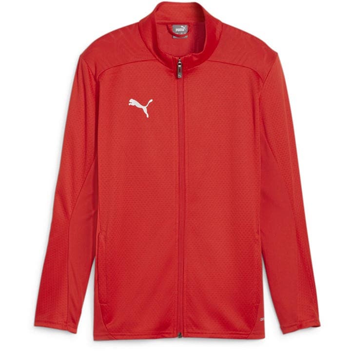 Puma Boys Red Kids' Teamfinal Moisture-Wicking Performance Training Jacket in Size 7 - 8 Years, Sports Direct