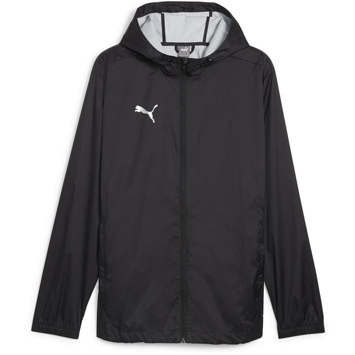 Puma Men' Black Teamfinal Allweather Waterproof Lightweight Rain Anorak in Size S, Sports Direct