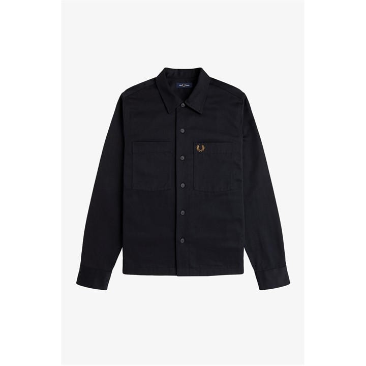 Fred Perry Men's Black Overshirt in Size M, Sports Direct