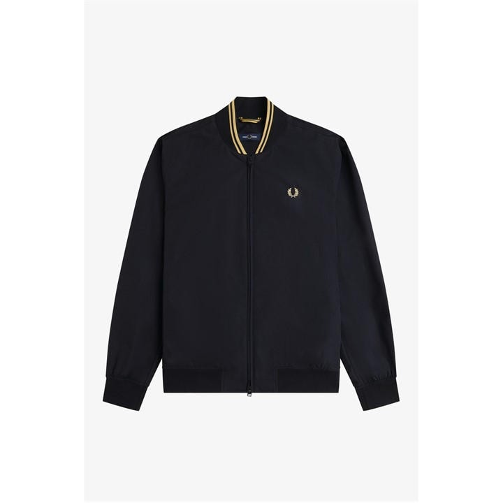 Fred Perry Men' Black Bomber Jacket in Size S, Sports Direct