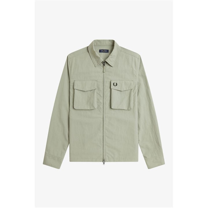 Fred Perry Men's Green Overshirt in Size M, Sports Direct