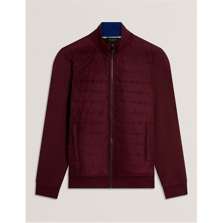 Ted Baker Men's Long Sleeve Quilted Hybrid Jacket - Maroon - L (4) - Image 2