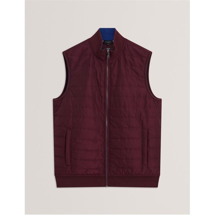 Ted Baker Men's Red Quilted Gilet in Size L, Sports Direct