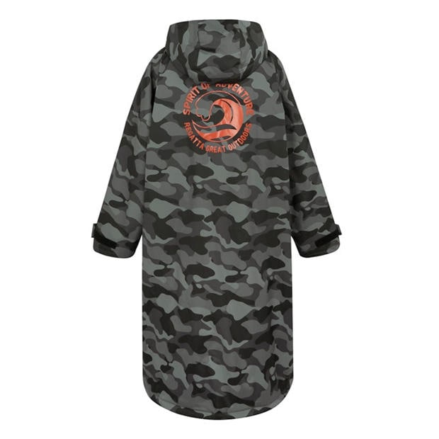 Šedá/čierna kamufláž - Regatta - Unisex Adults Waterproof Windproof Borg Fleece Oversized Fit Insulated Robe