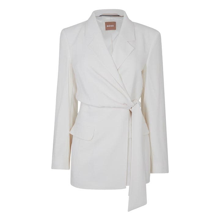 Boss Women's White Jawana 01 Tailored Blazer in Size 6, Sports Direct
